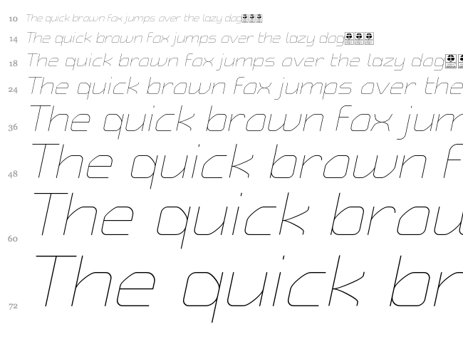 Typo Angular Rounded font waterfall